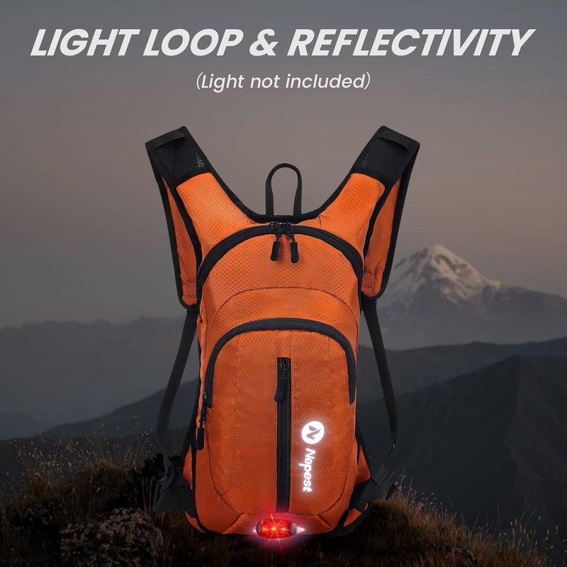 Nepest Hydration Pack Backpack for Women & Men, Lightweight Water Backpack with 2L Water Bladder for Hiking Cycling Running Biking - Image 2